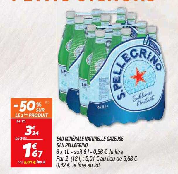 eau minérale naturelle gazeuse san pellegrino