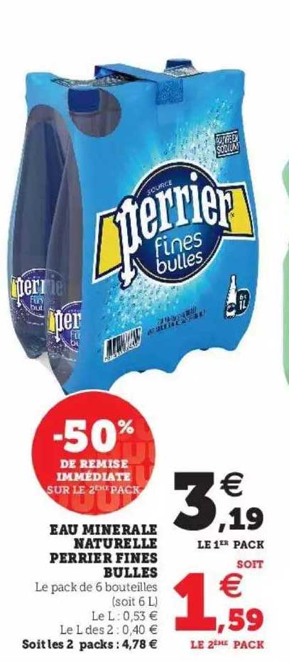 Eau Minérale Naturelle Perrier Fines Bulles