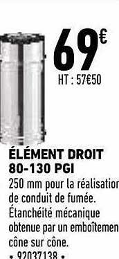 élément Droit 80-130 Gpi