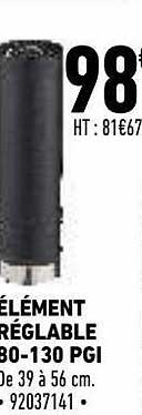 élément réglable 80-130 pgi