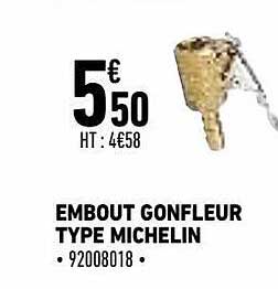 embout gonfleur type michelin