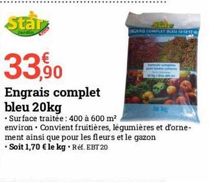 engrais complet bleu 20kg star