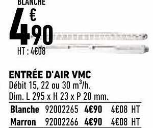 entrée d'air vmc