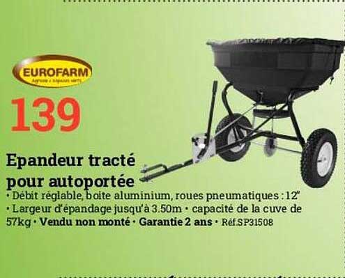 epandeur tracté pour autoportée eurofarm