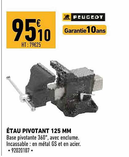 étau pivotant 125 mm peugeot