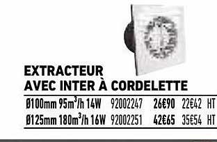 extracteur avec inter à cordelette