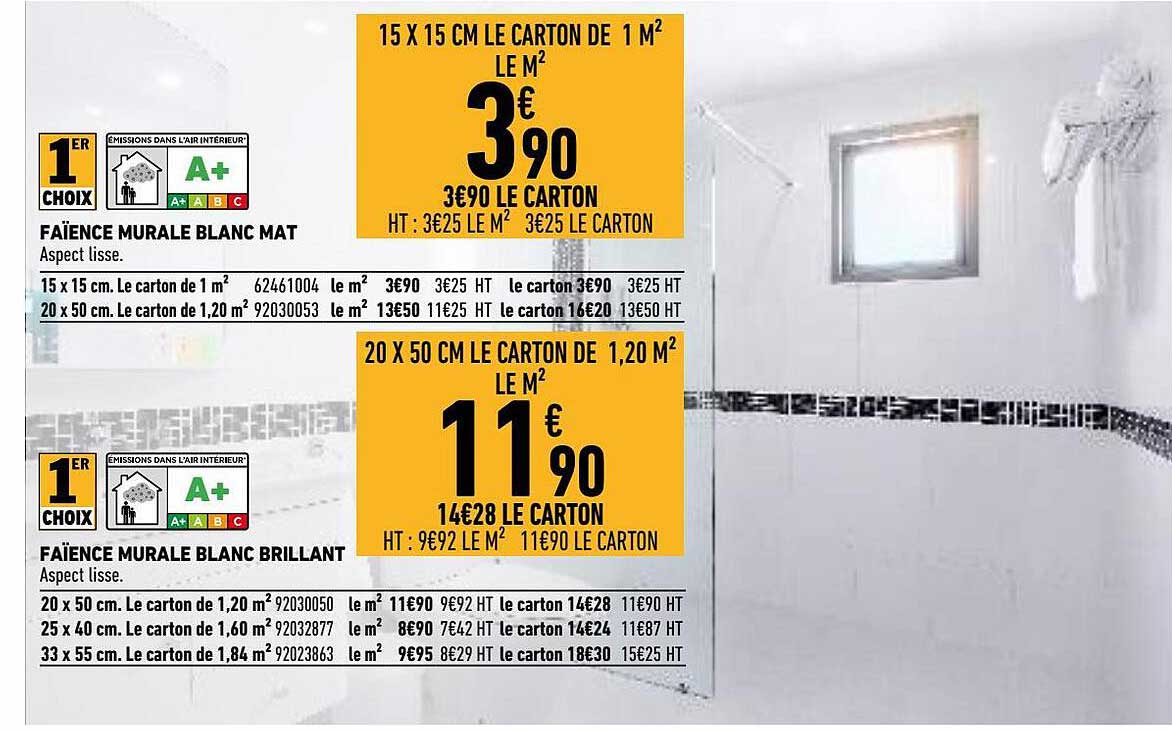 faïence murale blanc mat, faïence murale blanc brillant