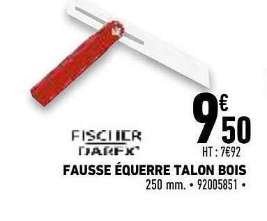 fausse équerre talon bois fischer darex