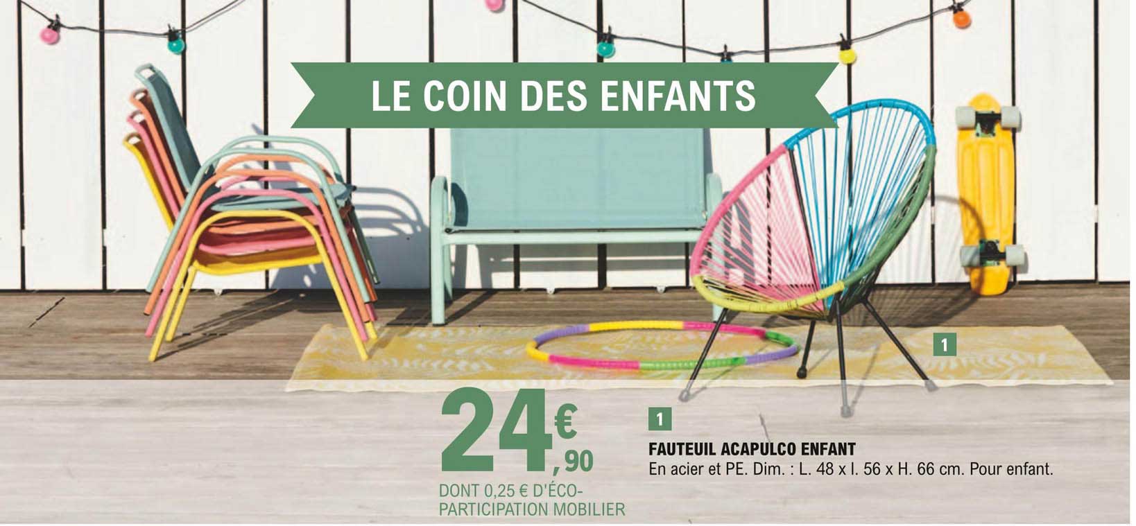 fauteuil acapulco enfant