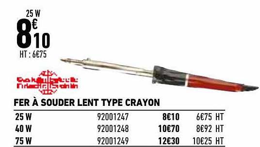 fer à souder lent type crayon