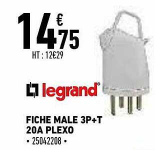 fiche male 3p+t 20a plexo legrand