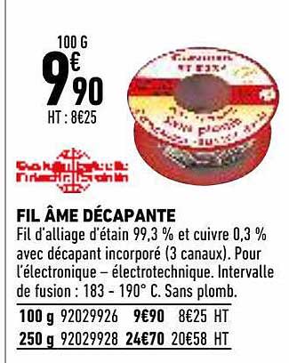 fil âme décapante
