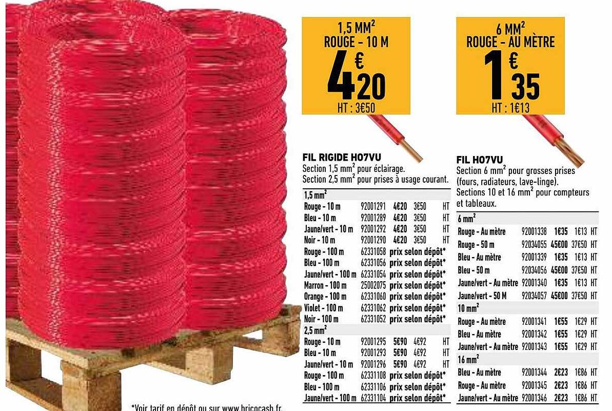 fil rigide h07vu, fil h07vu