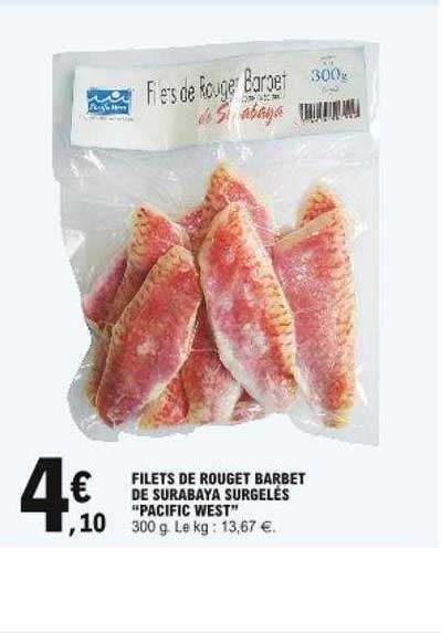 filets de rouget barbet de surabaya surgelés "pacific west"