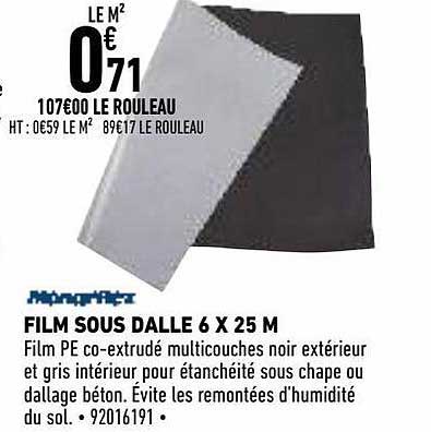 film sous dalle 6 x 25 m
