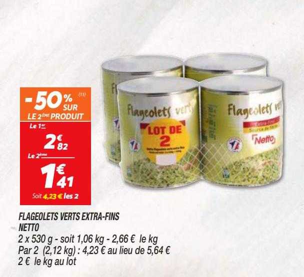 flageolets verts extra-fins netto