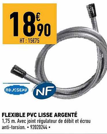 flexible pvc lisse argenté