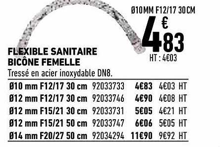 flexible sanitaire bicône femelle