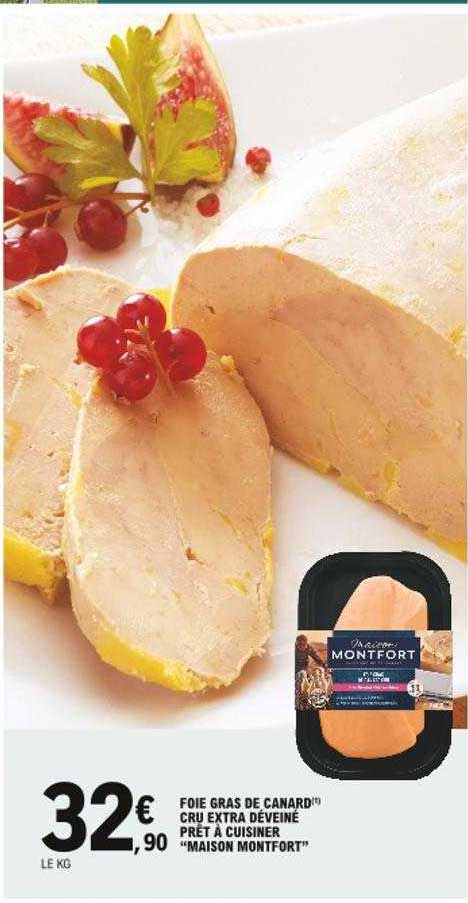 foie gras de canard cru extra déveiné prêt à cuisiner "maison montfort"