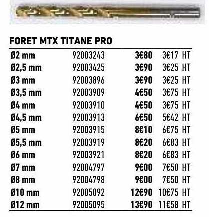 foret mtx titane pro