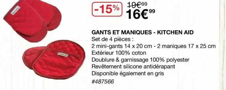 gants et maniques - kitchen aid