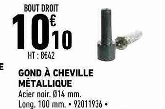 gond à cheville métallique