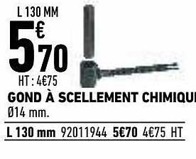 gond à scellement chimique