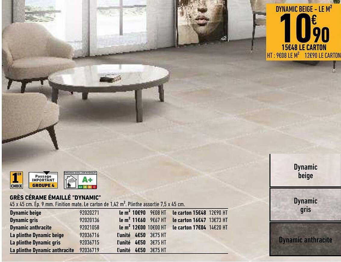 grès cérame émaillé "dynamic"