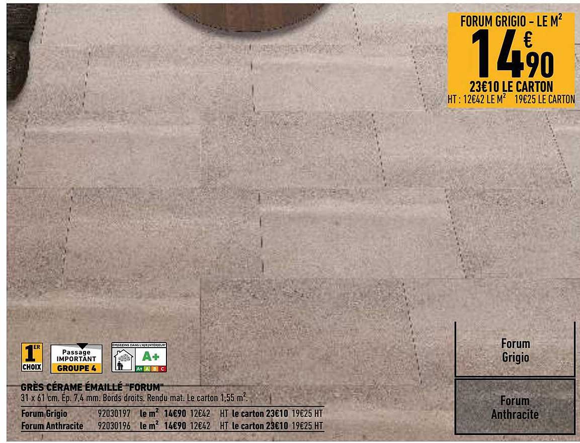 grès cérame émaillé "forum"