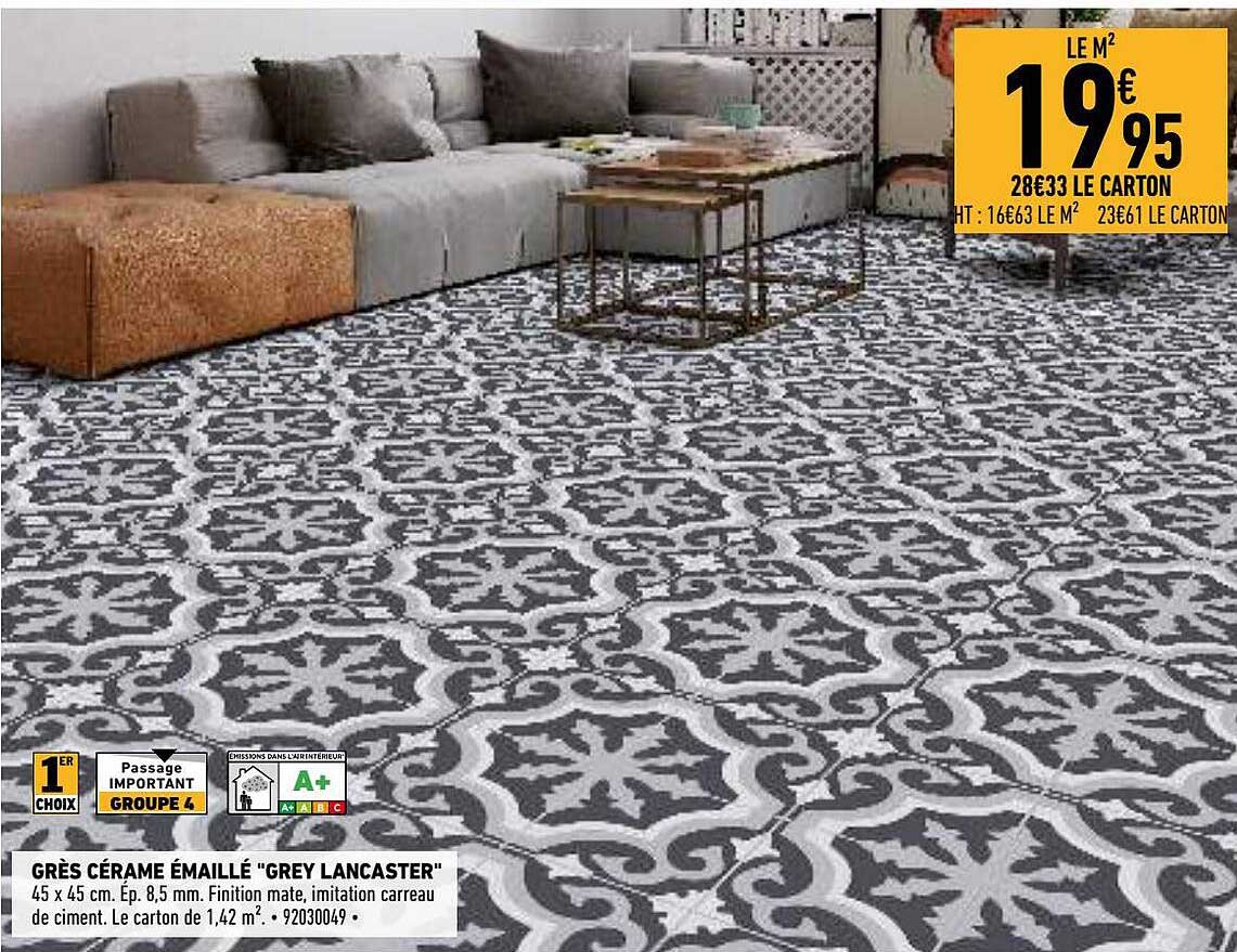 grès cérame émaillé "grey lancaster"