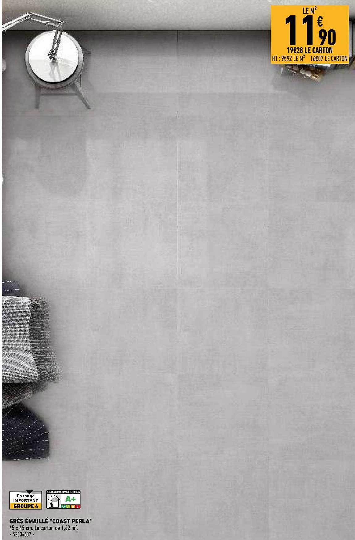 Grès émaillé "coast Perla"