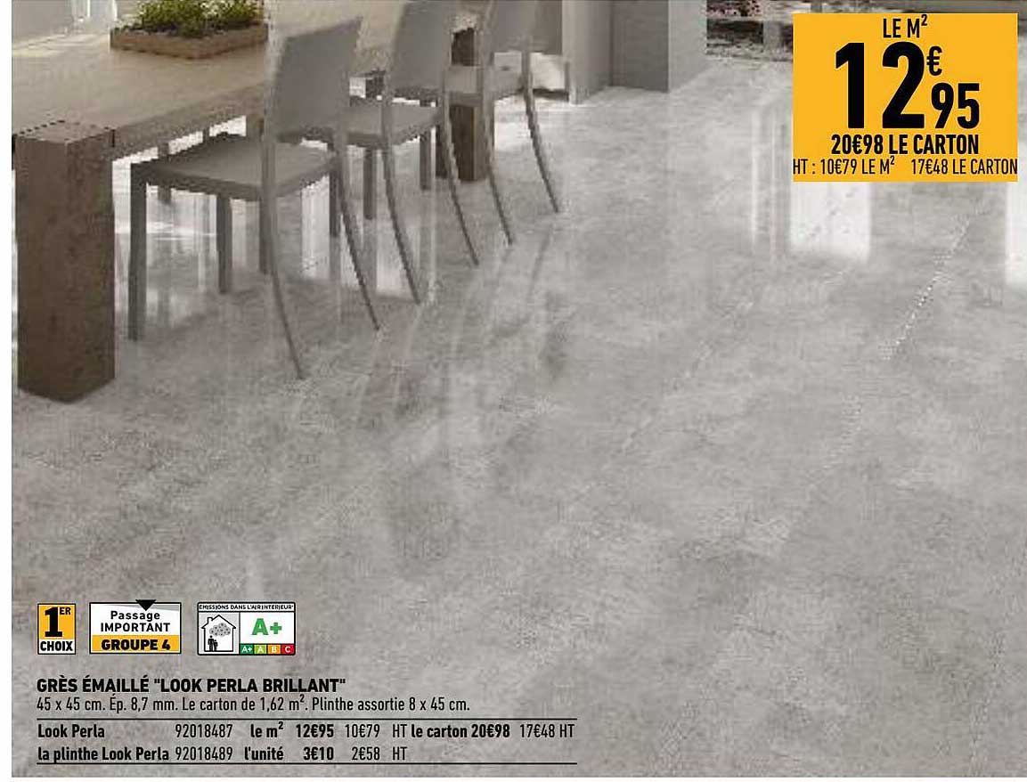 grès émaillé "look perla brillant"