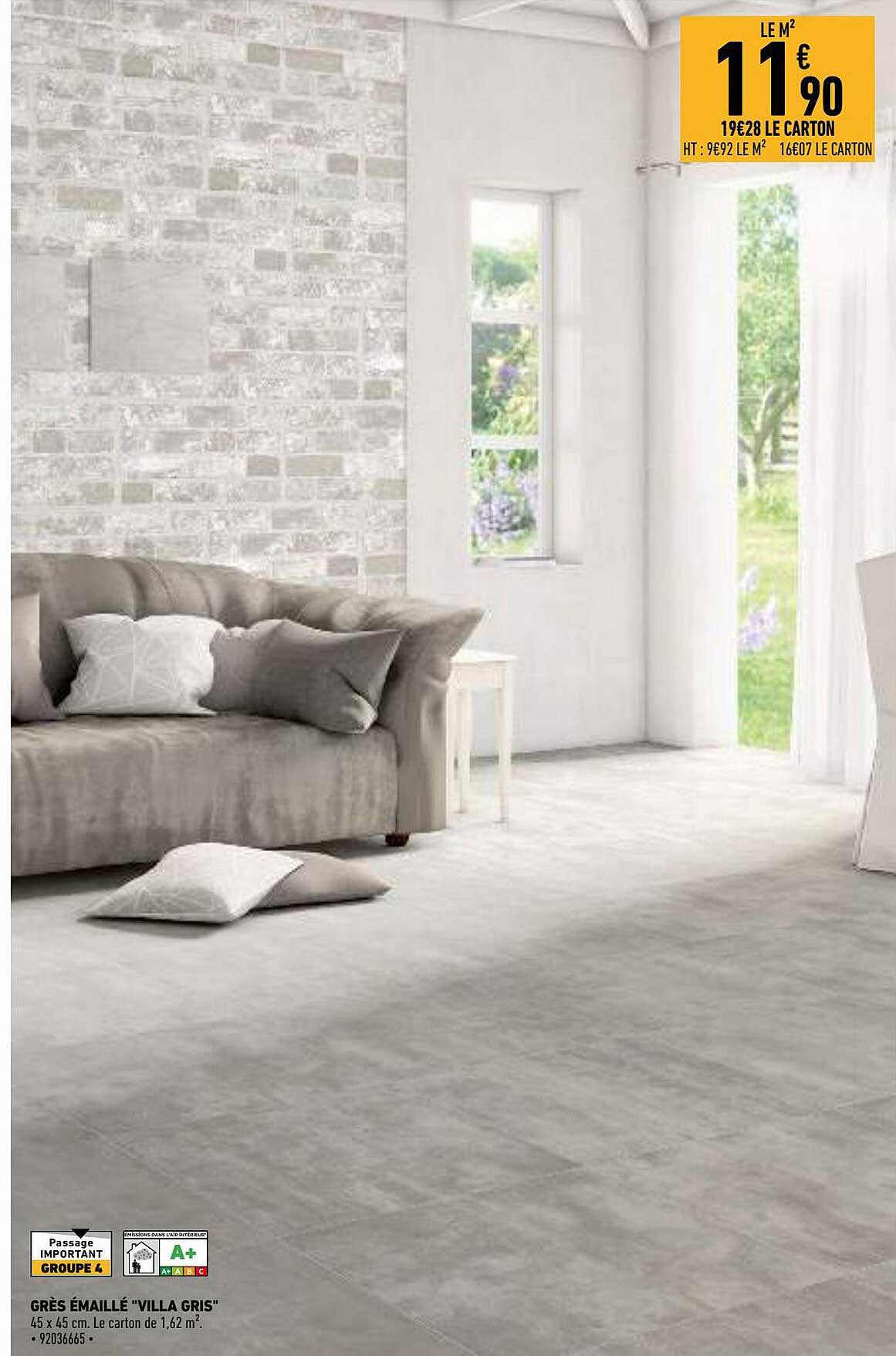 grès émaillé "villa gris"