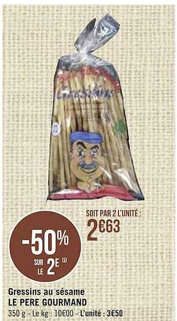 gressins au sésame le père gourmand