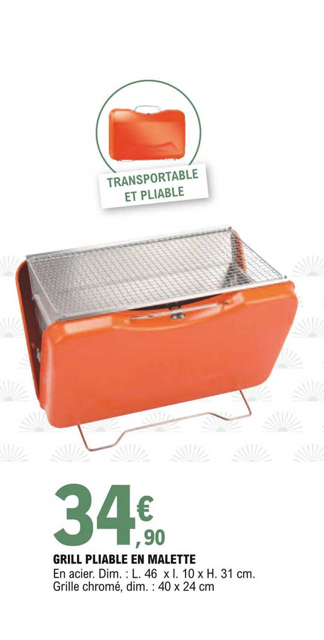 grill pliable en malette