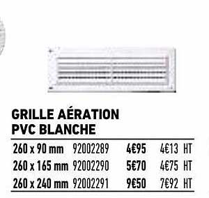 grille aération pvc blanche