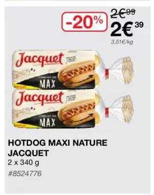 hotdog maxi nature jacquet