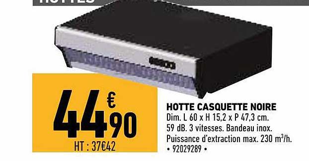 Hotte Casquette Noire