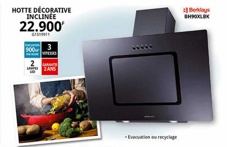 hotte décorative inclinée berklays