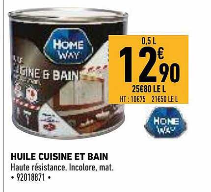 huile cuisine et bain home way