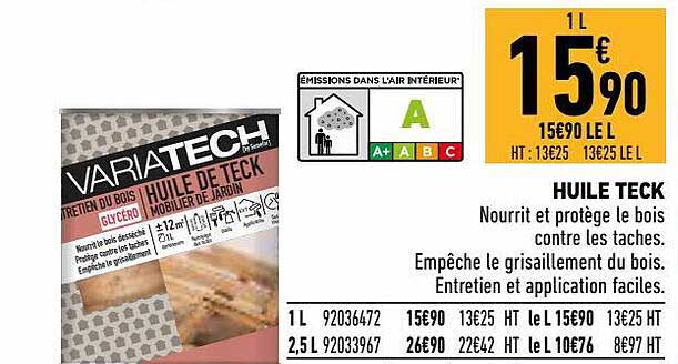 huile teck variatech