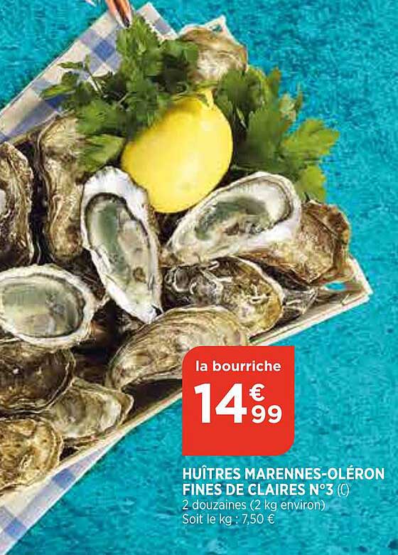 huîtres marennes-oléron fines de claires n°3