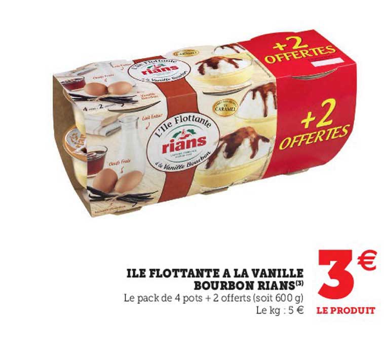 île flottante à la vanille bourbon rians