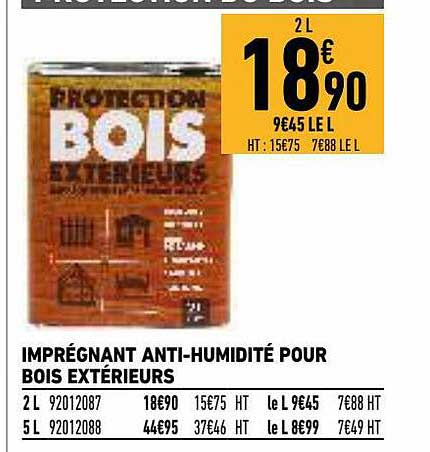 imprégnant anti-humidité pour bois extérieurs