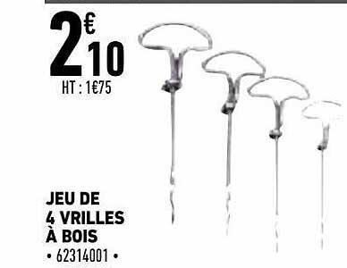Jeu De 4 Vrilles à Bois