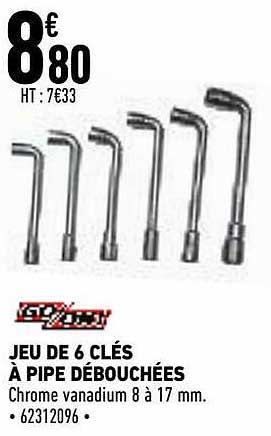 jeu de 6 clés à pipe débouchées go-on!