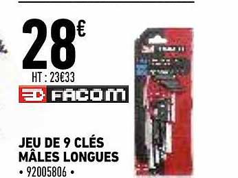 Jeu De 9 Clés Mâles Longues Facom