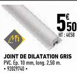 joint de dilatation gris