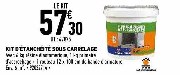 kit d'étanchéité sous carrelage
