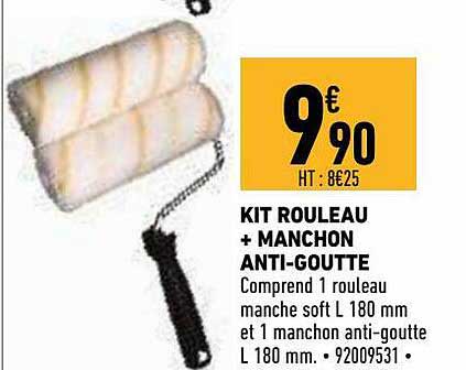 kit rouleau + manchon anti-goutte